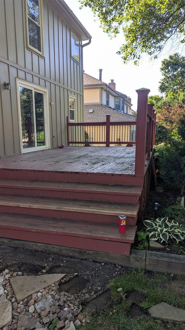 Worn deck before rebuild