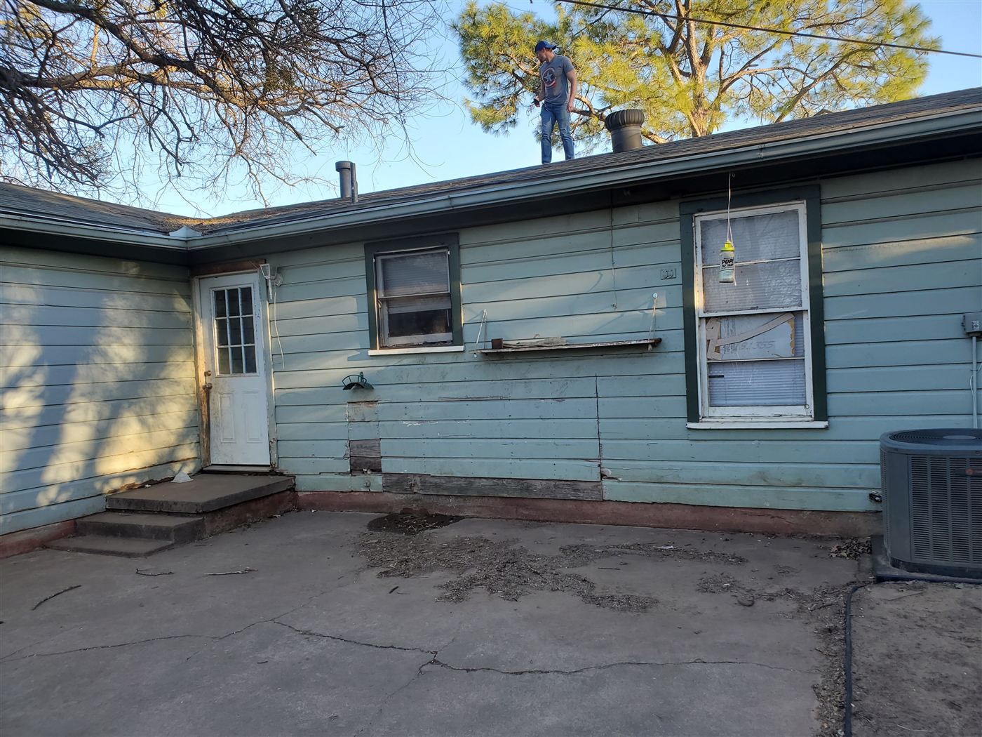 Exterior transformation additional before photo