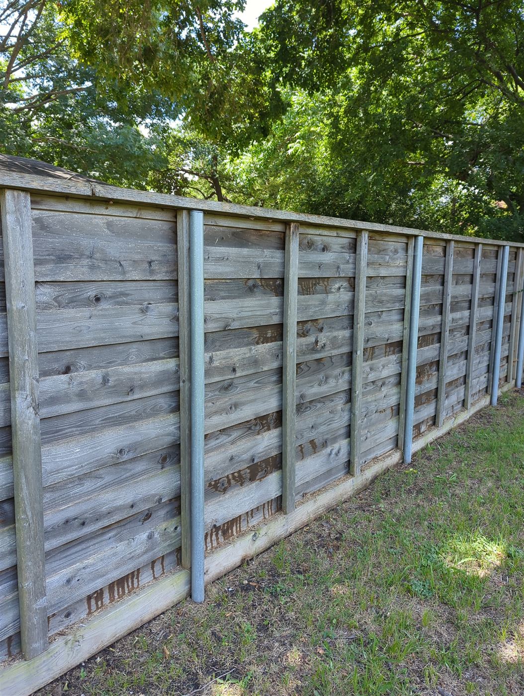 Old fence before rebuild