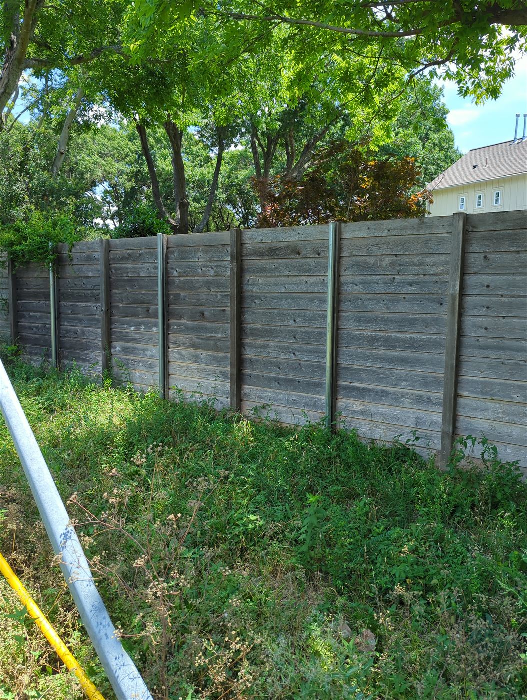 Fence rebuild additional before photo