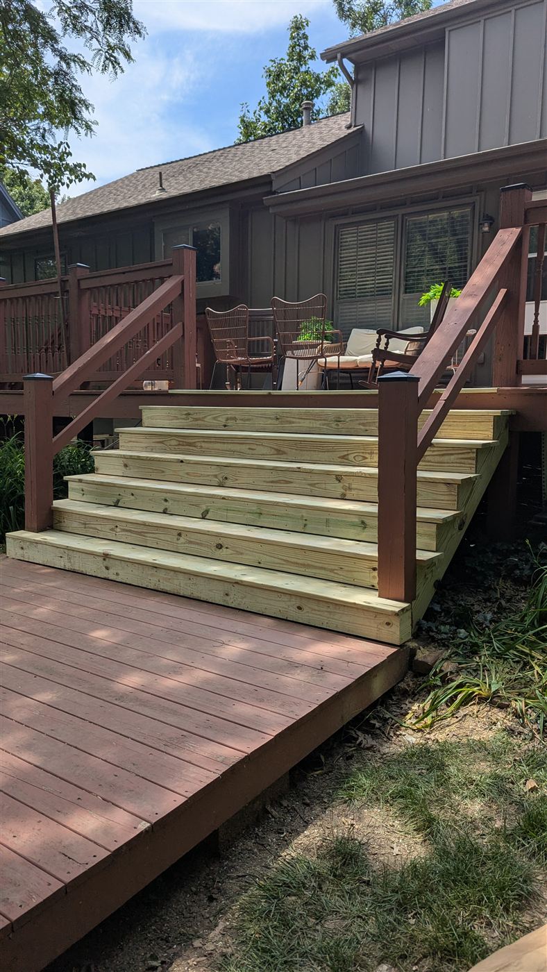Restored patio steps, after photo