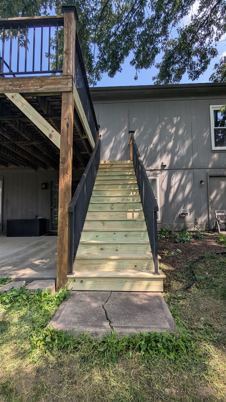 Zach Axelson's completed deck stair rebuild project